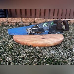 Vintage Henry Disston & Sons Philada Saw Hand Painted  Fish Art